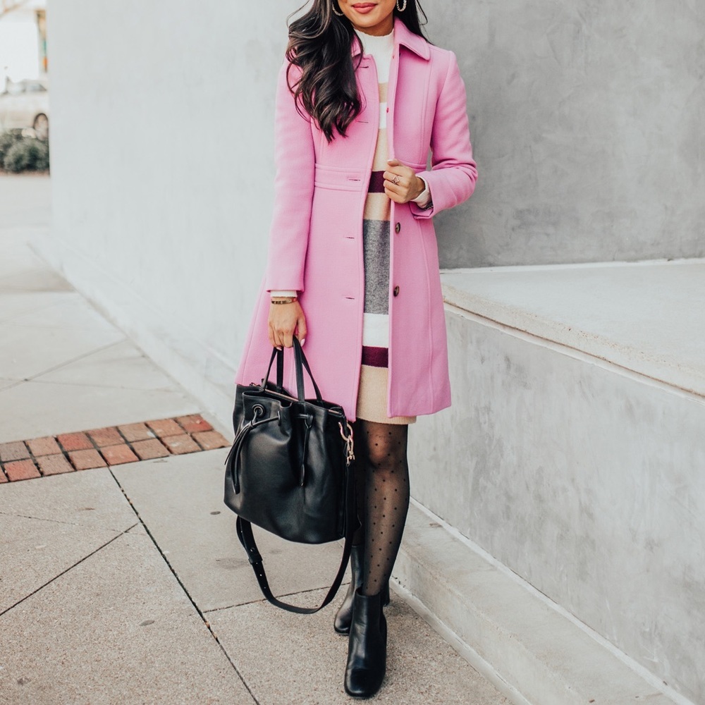 Last One NWT PINK J. CREW Wool-blend lady coat - Picture 10 of 17